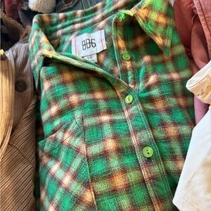 BDG Multicolor Plaid Button-Up Shirt